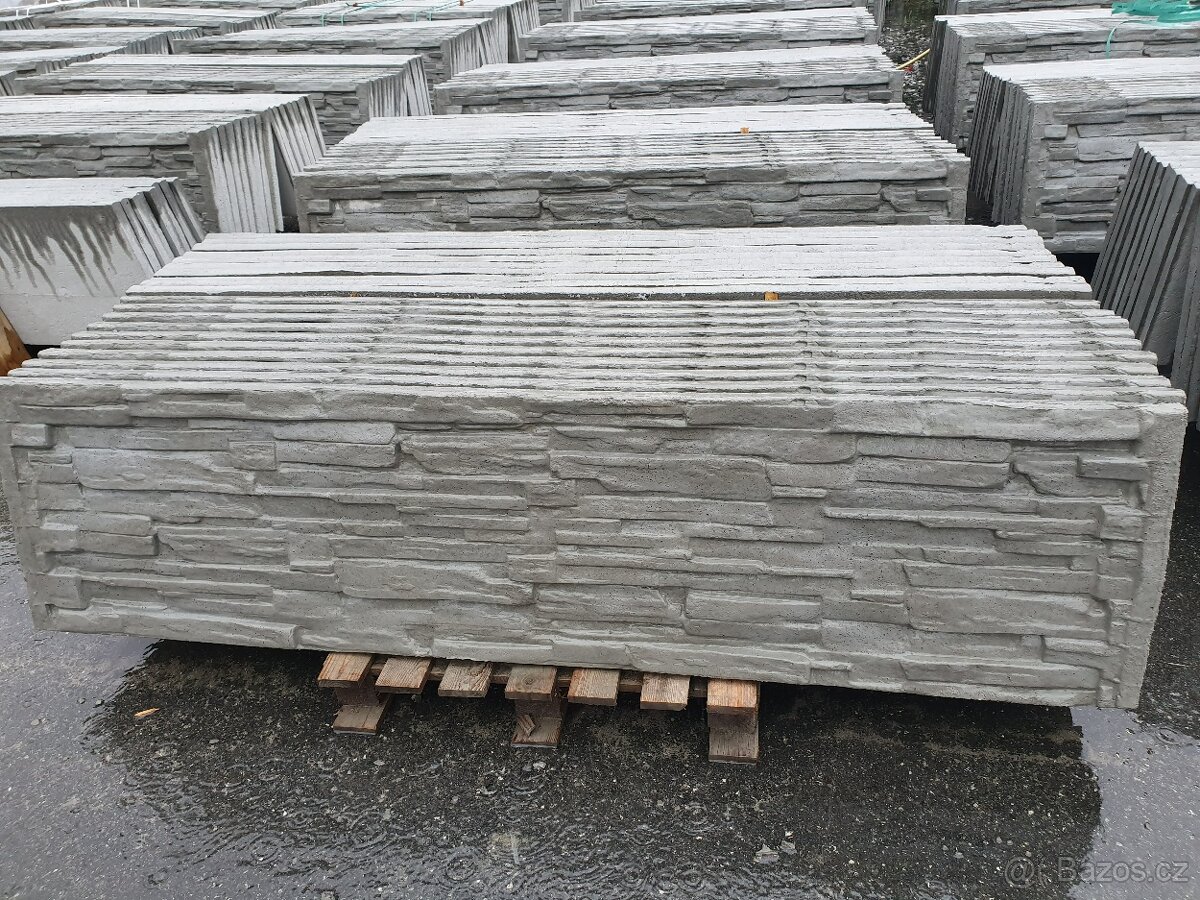 Betonový plot - betonové desky