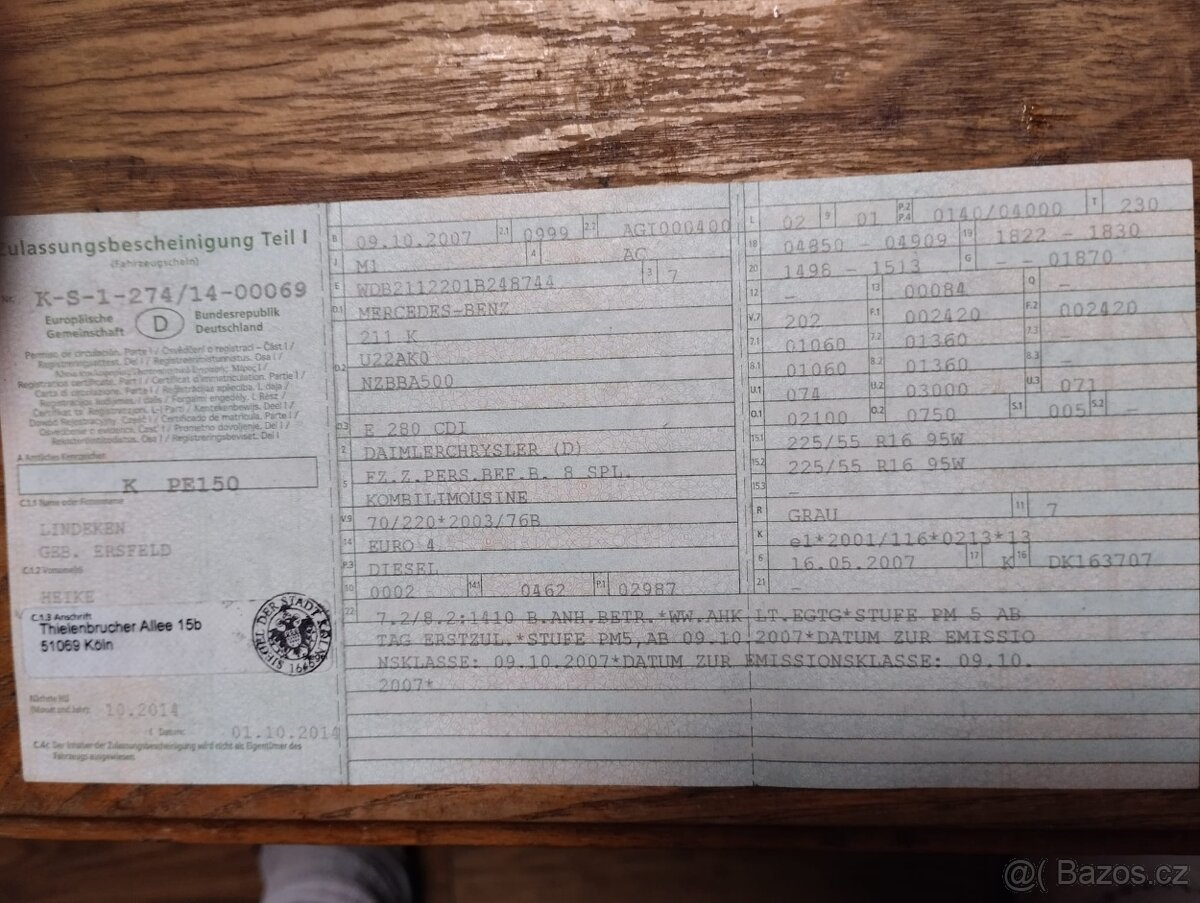MERCEDES-BENZ W211E AUTOMAT. PŘEVODOVKA
