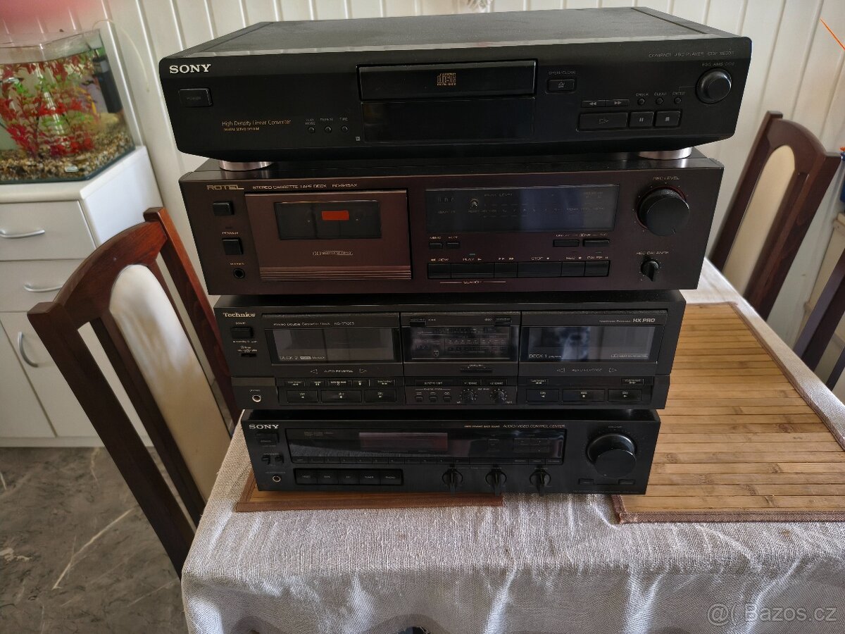 Sony STR -AV270, Sony CDP -XE300,  Rotel RD-945AX,Technics