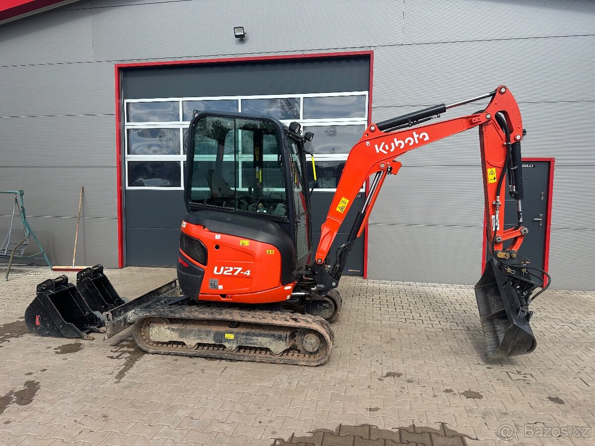 Kubota u27-4 Minibagr 2,7T + 3x lžíce