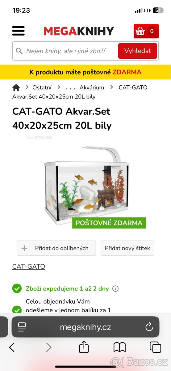 Daruji akvárium se dvěma tybickami