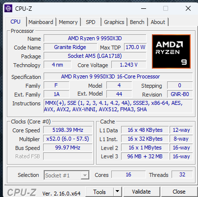 AMD Ryzen 9 9950X3D