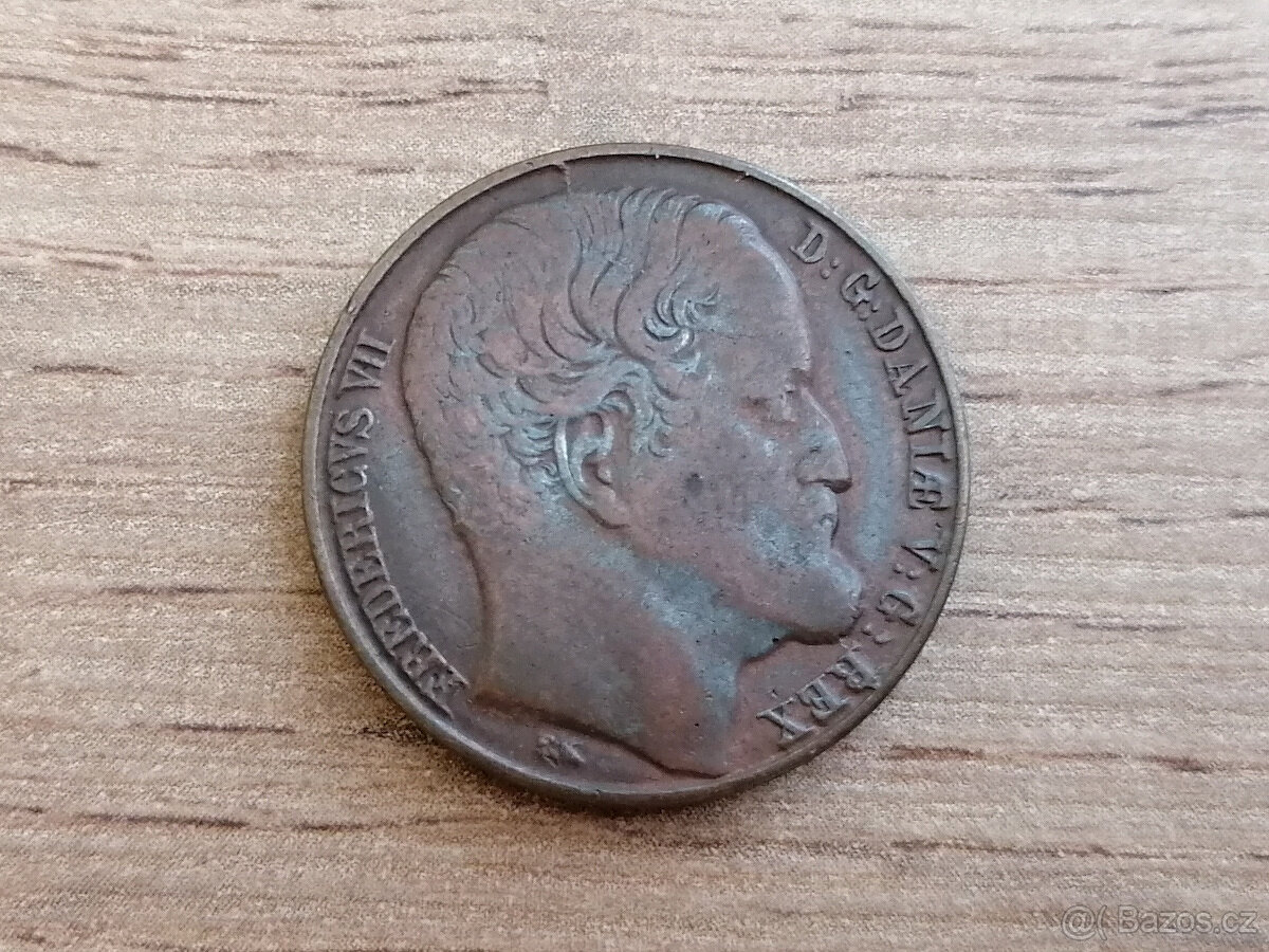 1 Skilling 1852 mince Dánsko a kolonie Grónsko Island