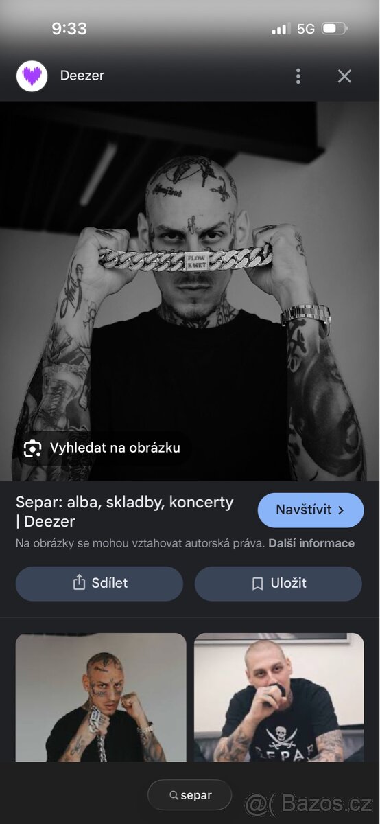 Lístky na koncert Separa