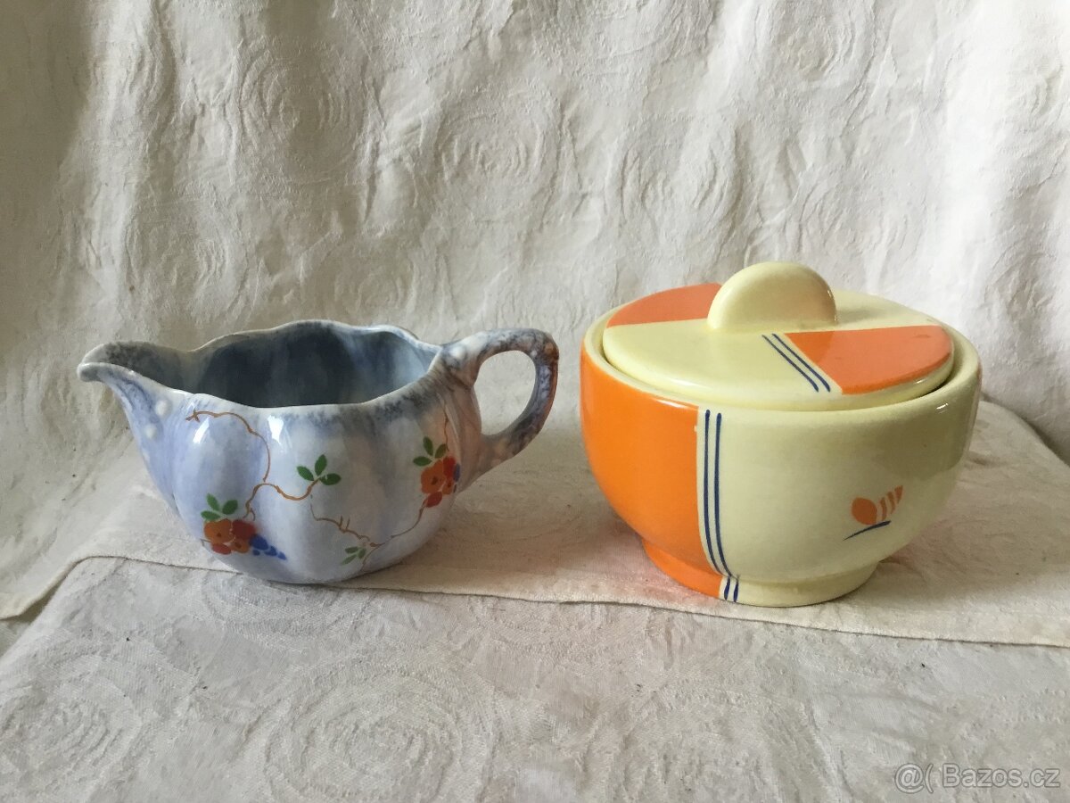 konvicka Art deco, cukrenka, vice druhu