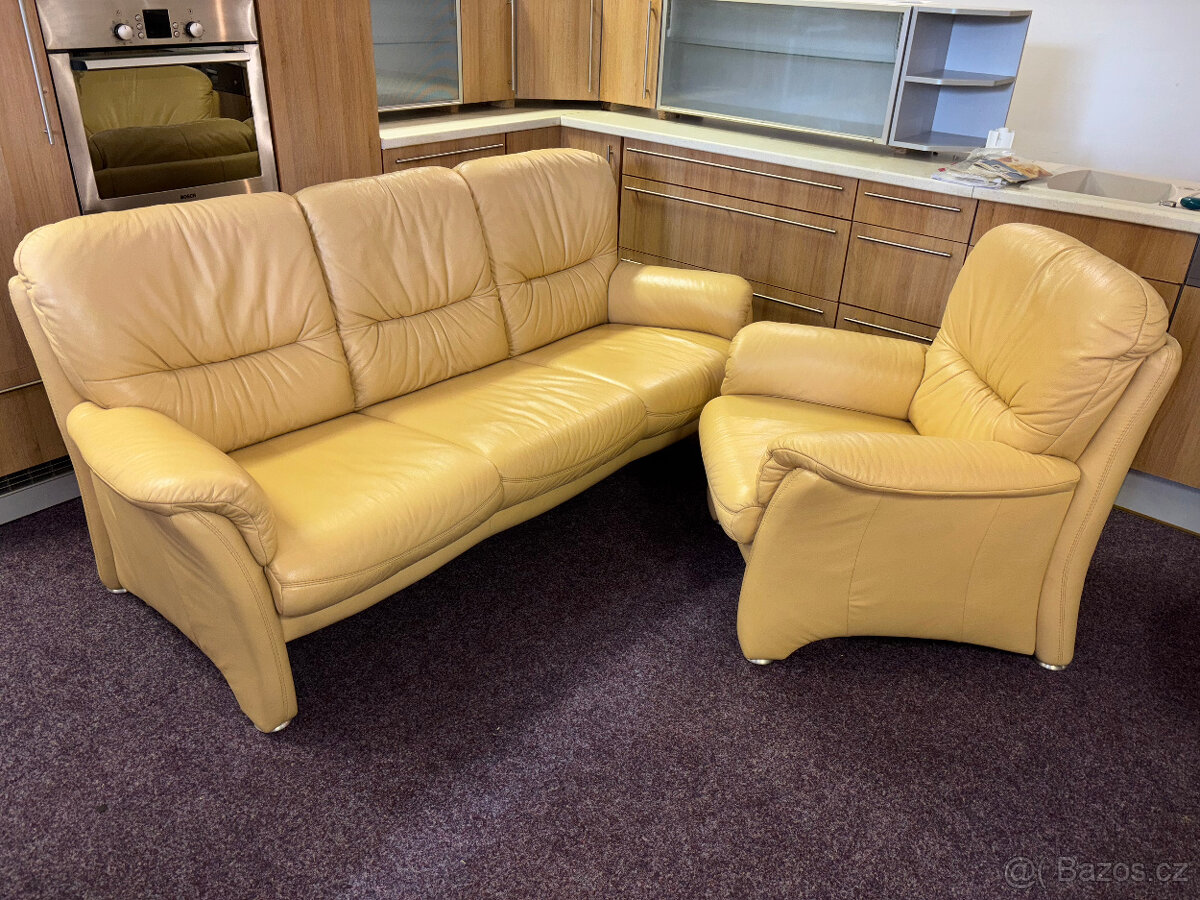 Kožená sedací souprava moderní design Německá výroba