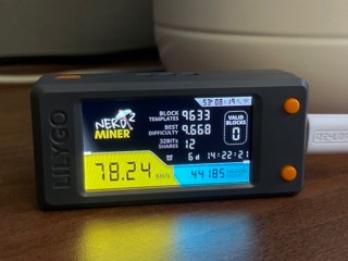 Nerd miner / mining pro těžbu ₿