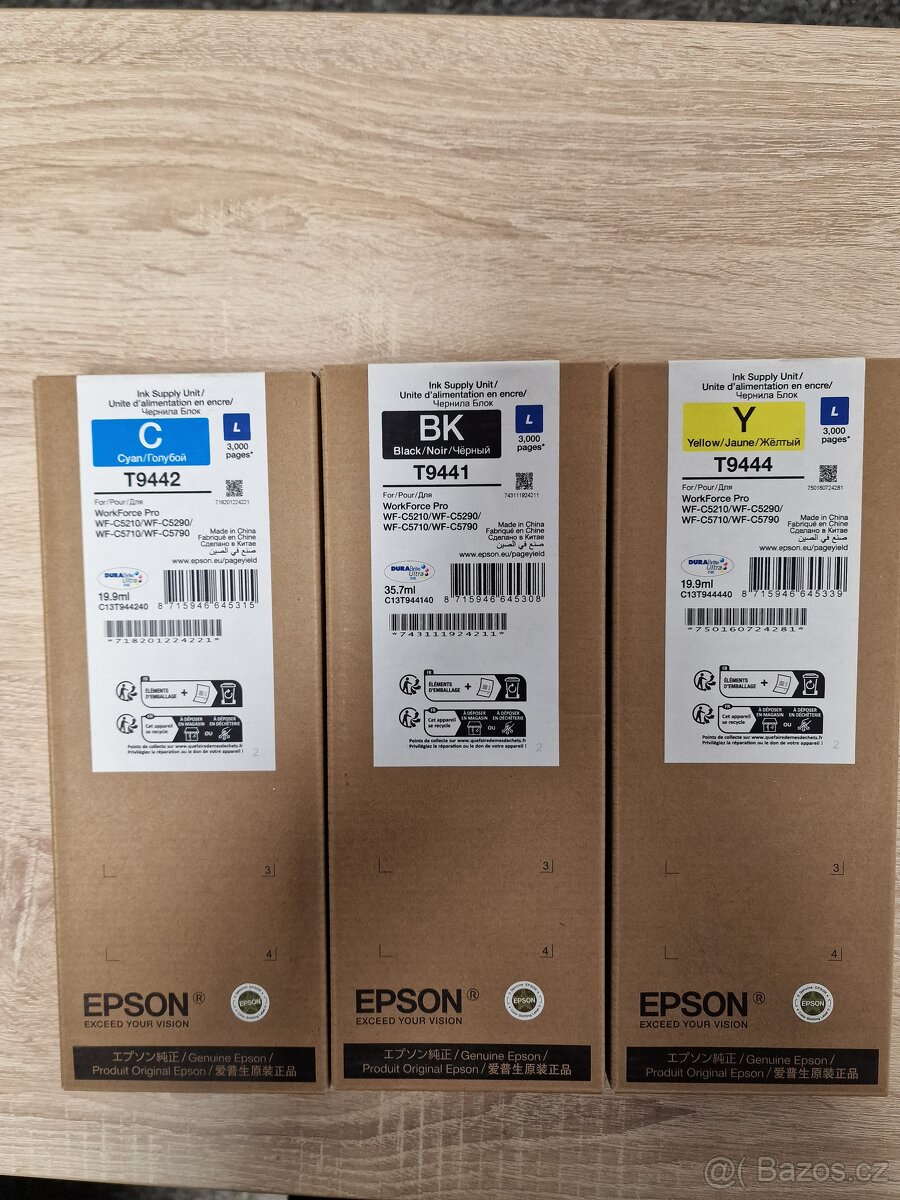Cartridge Epson nové prodám