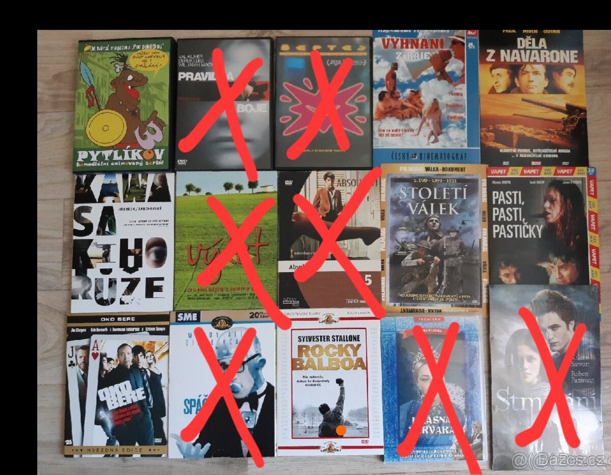 DVD filmy různé žánry. Seznam v textu.