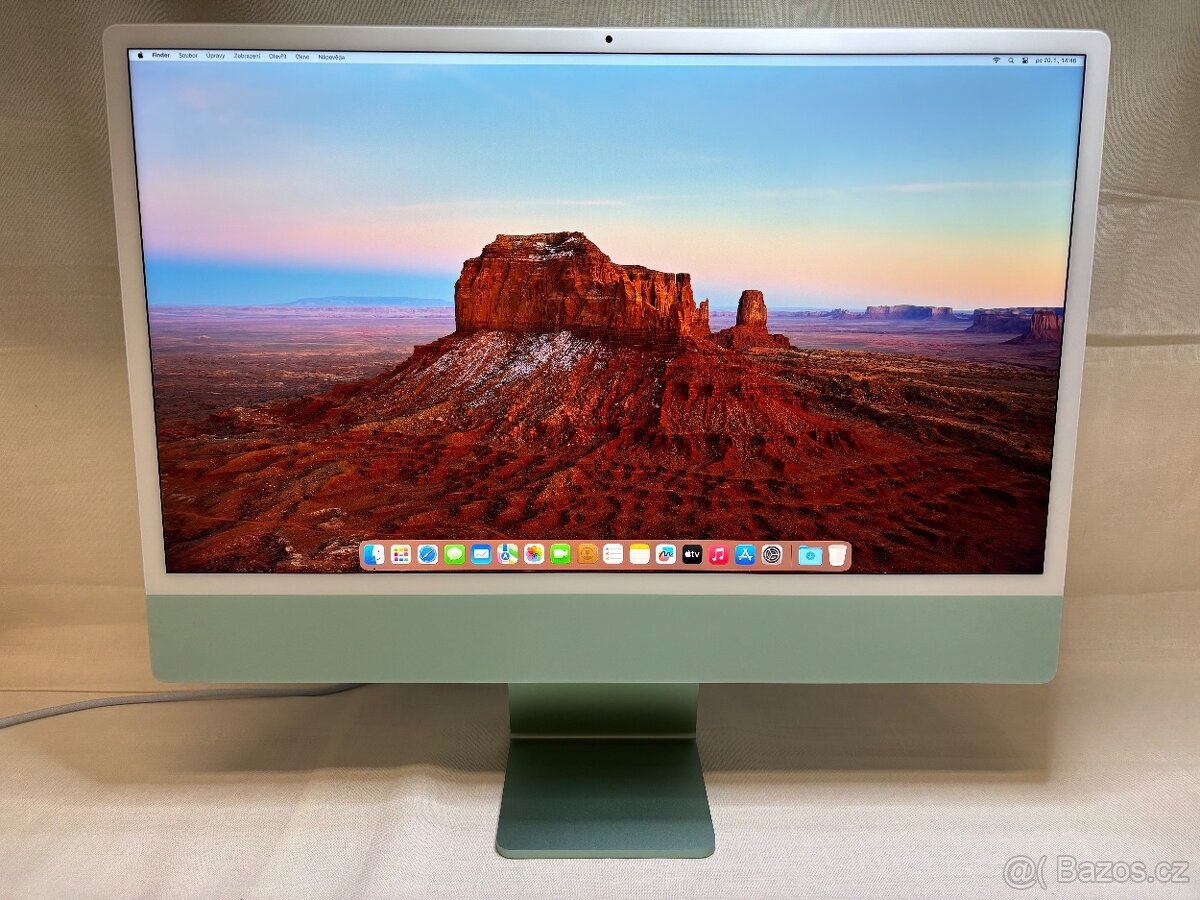 24 Apple iMac M3 8jádro RETINA zelené / modrý 2023 ZÁRUKA