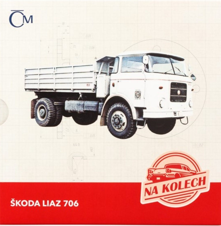 Stříbrná mince Na kolech - Nákladní automobil Škoda LIAZ 706