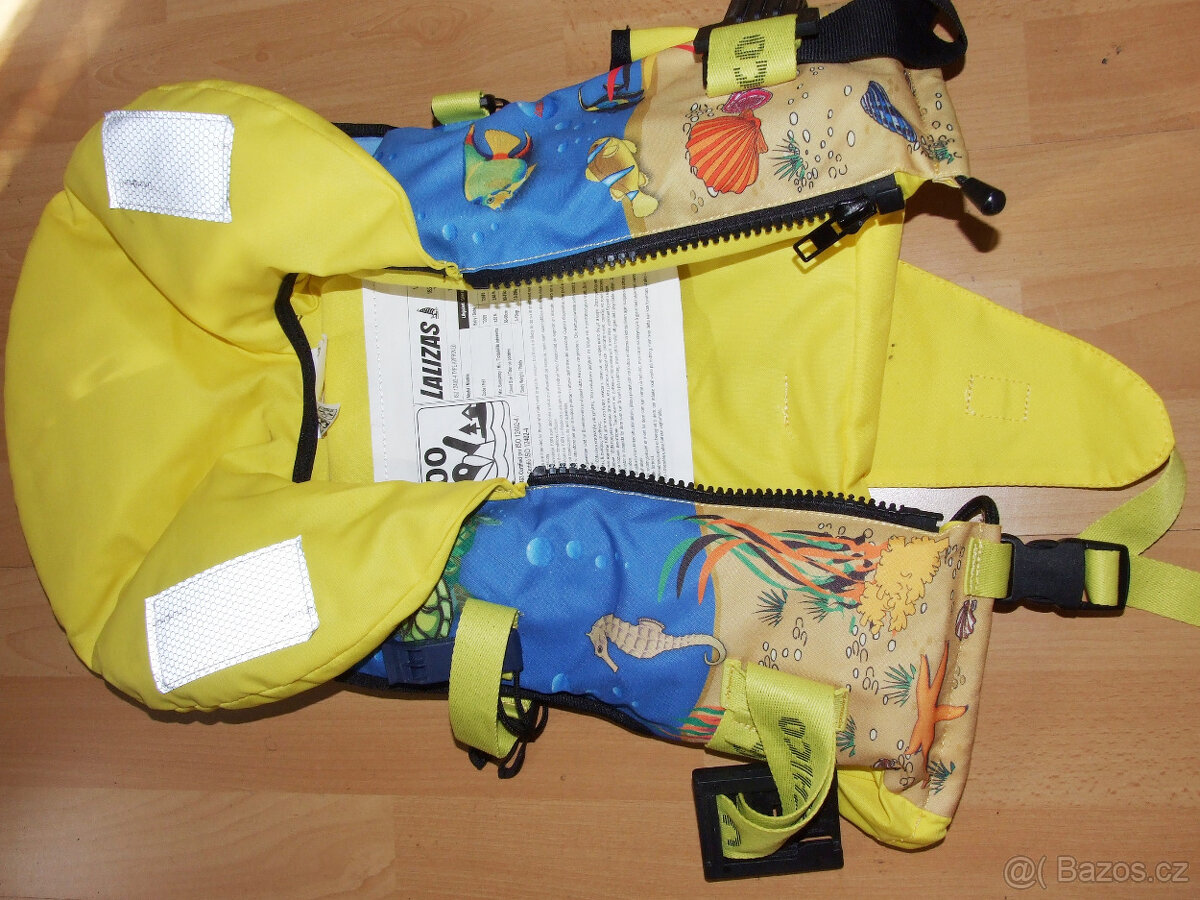 dětská vodácká vesta s límcem 10-20kg, výtlak +40N; zánovní