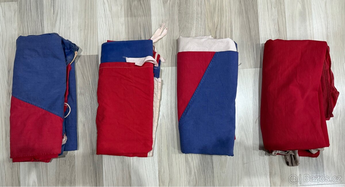 4ks vlajek (140x280cm) 3xČSR, 1xSSSR