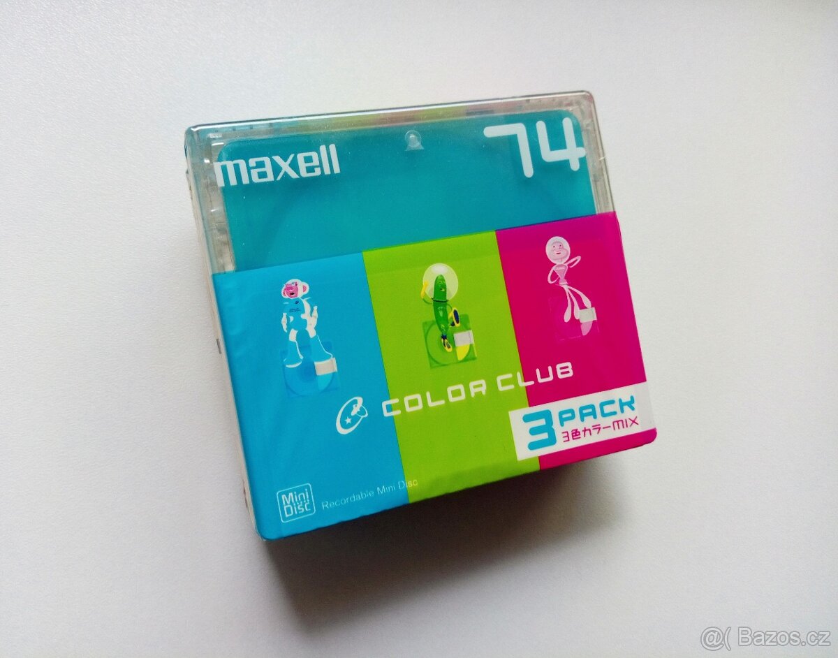 MiniDisc Maxell Color Club 74 / 3. pack Japan