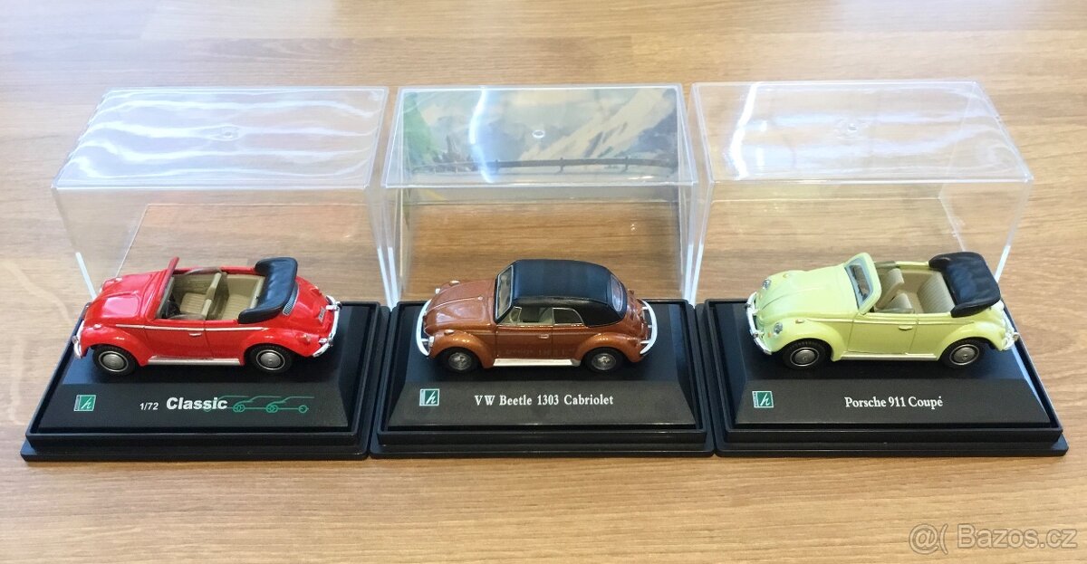 Modely aut 1:72 Cararama Mercedes Benz, Volkswagen