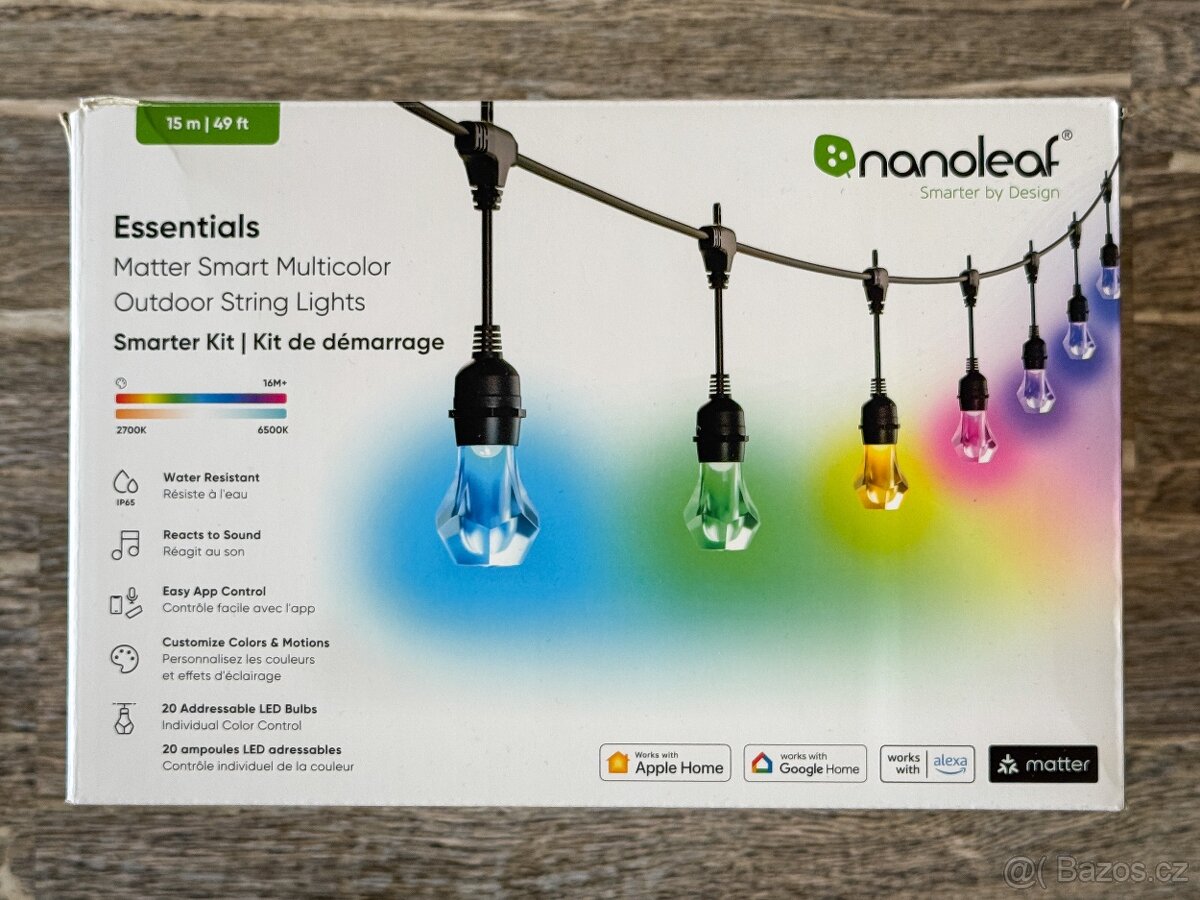 světelný řetěz Nanoleaf Outdoor String Lights (15m)