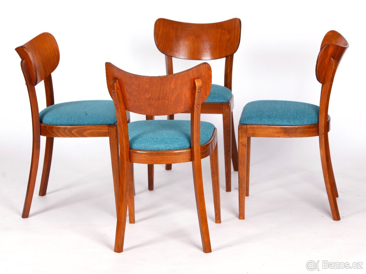 Přečalouněné jídelní židle TON, 4 kusy.