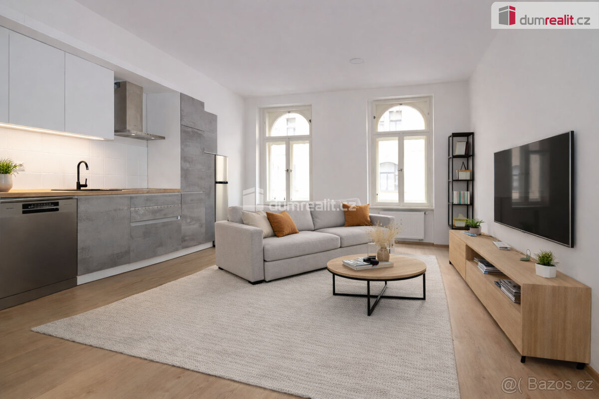 Světlý byt 2+kk, 60 m2, po rekonstrukci, 1.patro, OV, Praha