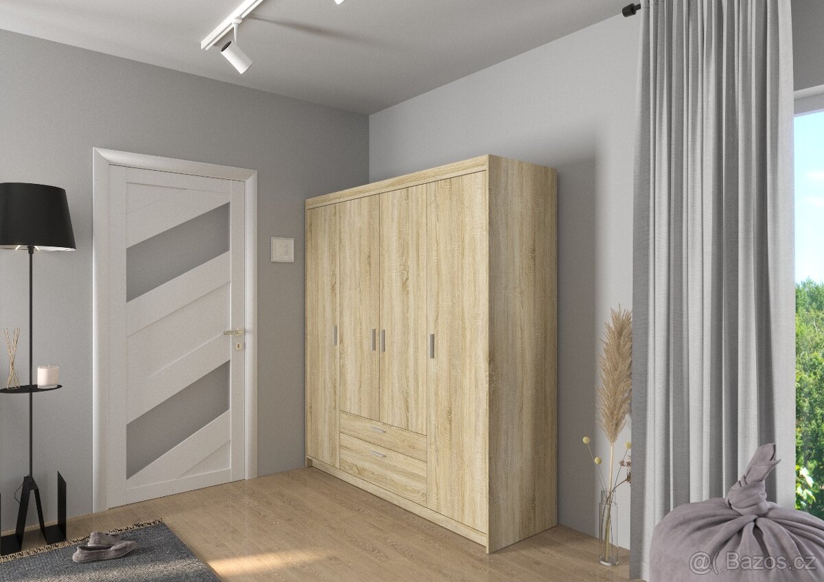 VELKÁ ŠATNÍ SKŘÍŇ DUB SONOMA