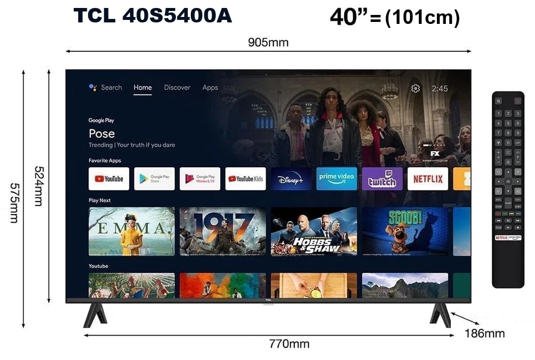 SMART TV TCL , 40" FullHD, záruka