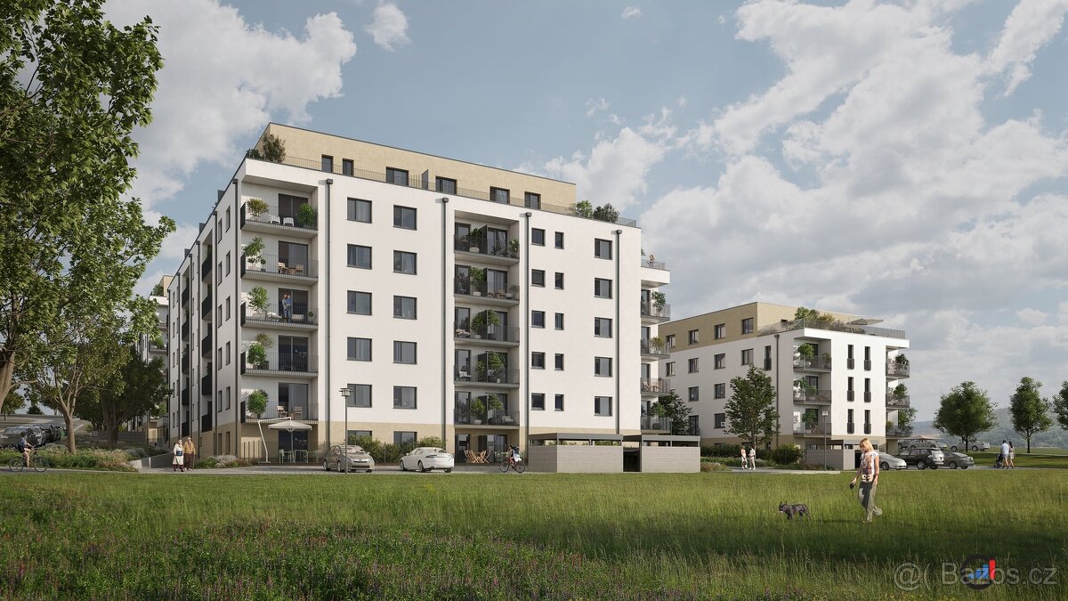 Prodej bytu 3+kk s lodžii a předzahrádkou, 93,74 m2, Mírová,