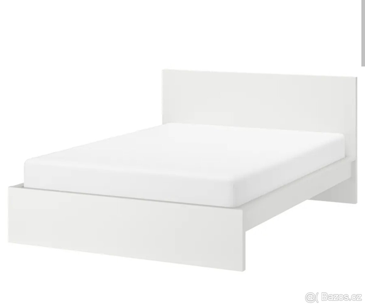 Postel Ikea Malm 160x200cm+ rošt+matrace