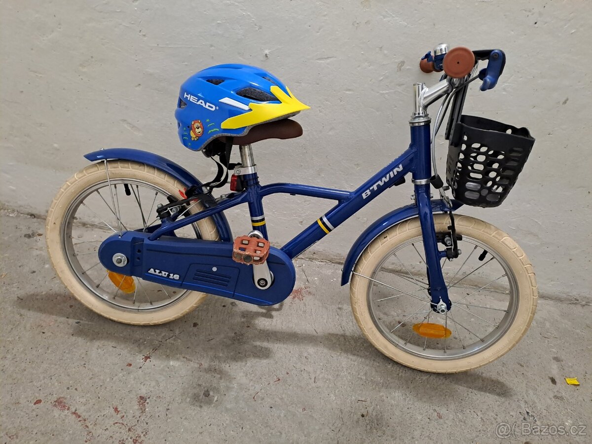 Dětské kolo Btwin 900 City 16" – TOP stav + helma