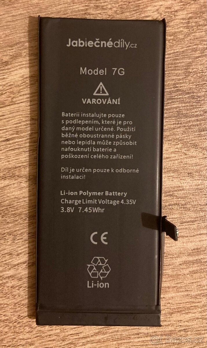 Prodám baterii pro iPhone 7 se 100% kondicí