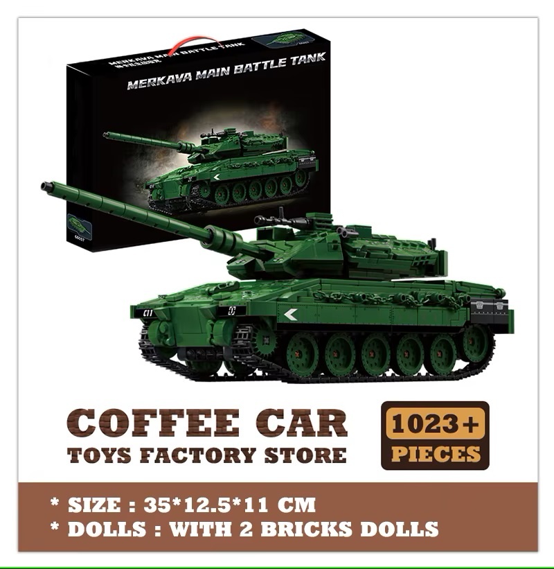 Stavebnice Tank Merkava, kompatibilní s Lego