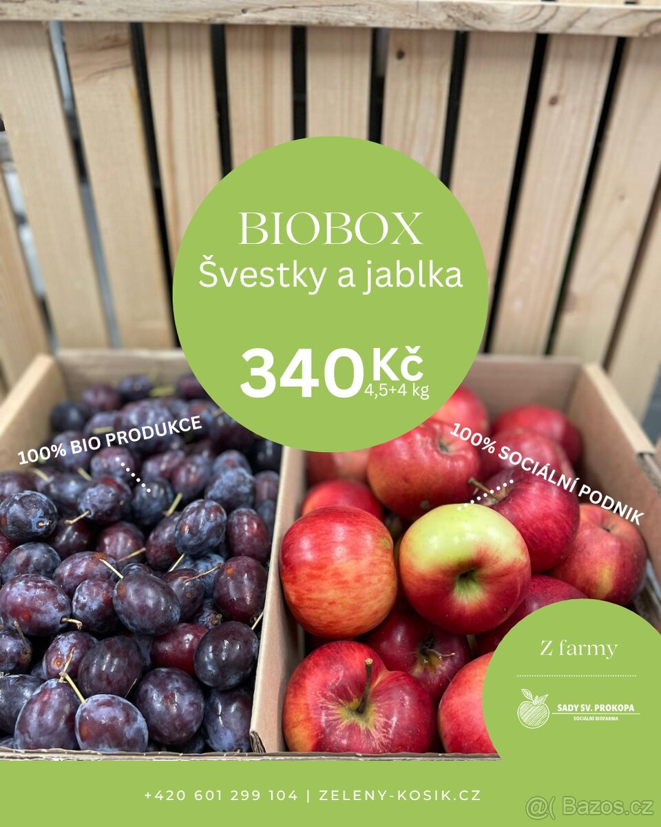 BIO švestky a BIO jablka - BIOBOX