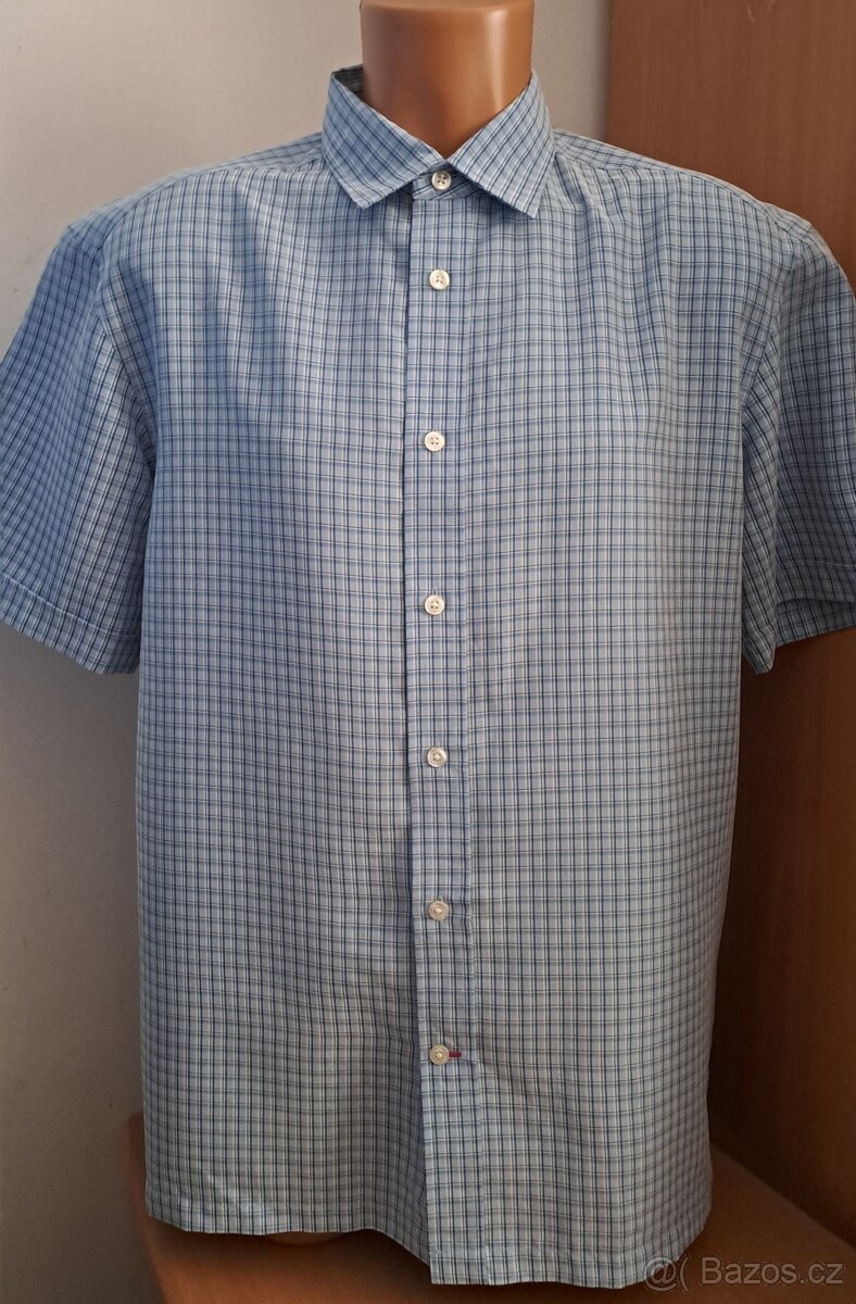Pánská kostičkovaná košile M&S Man/L/2x61cm