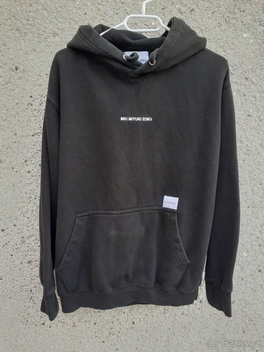 Vintage MKI Miyuki Zoku mikina černá s kapucí unisex