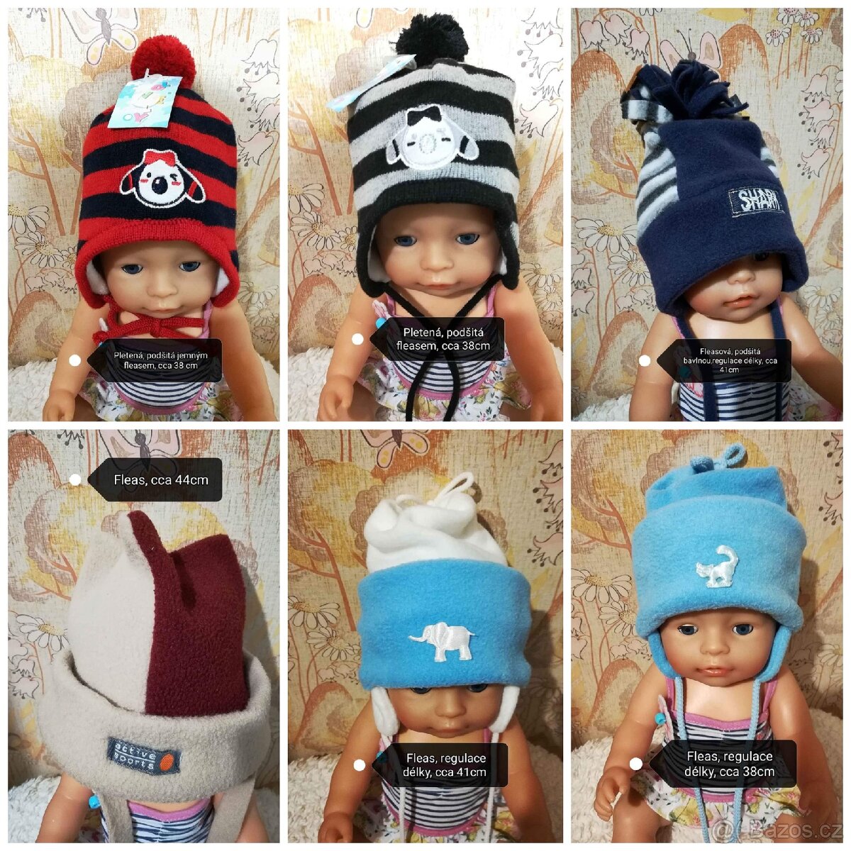 Kojenecká čepička nová mix