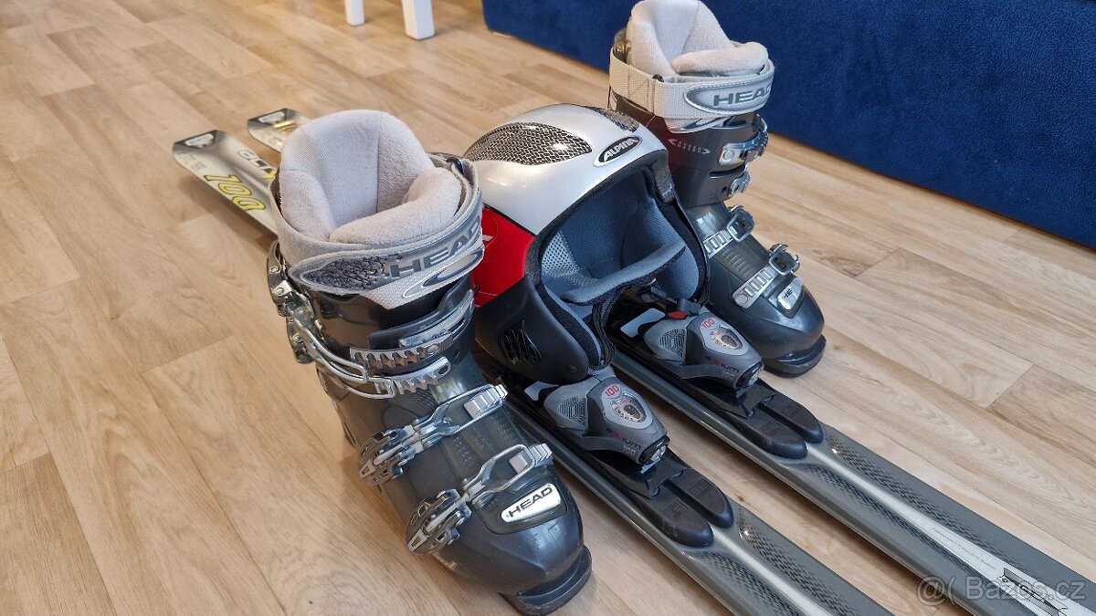 Prodám lyžařský set-lyže Rossignol, boty Head, helma Alpina