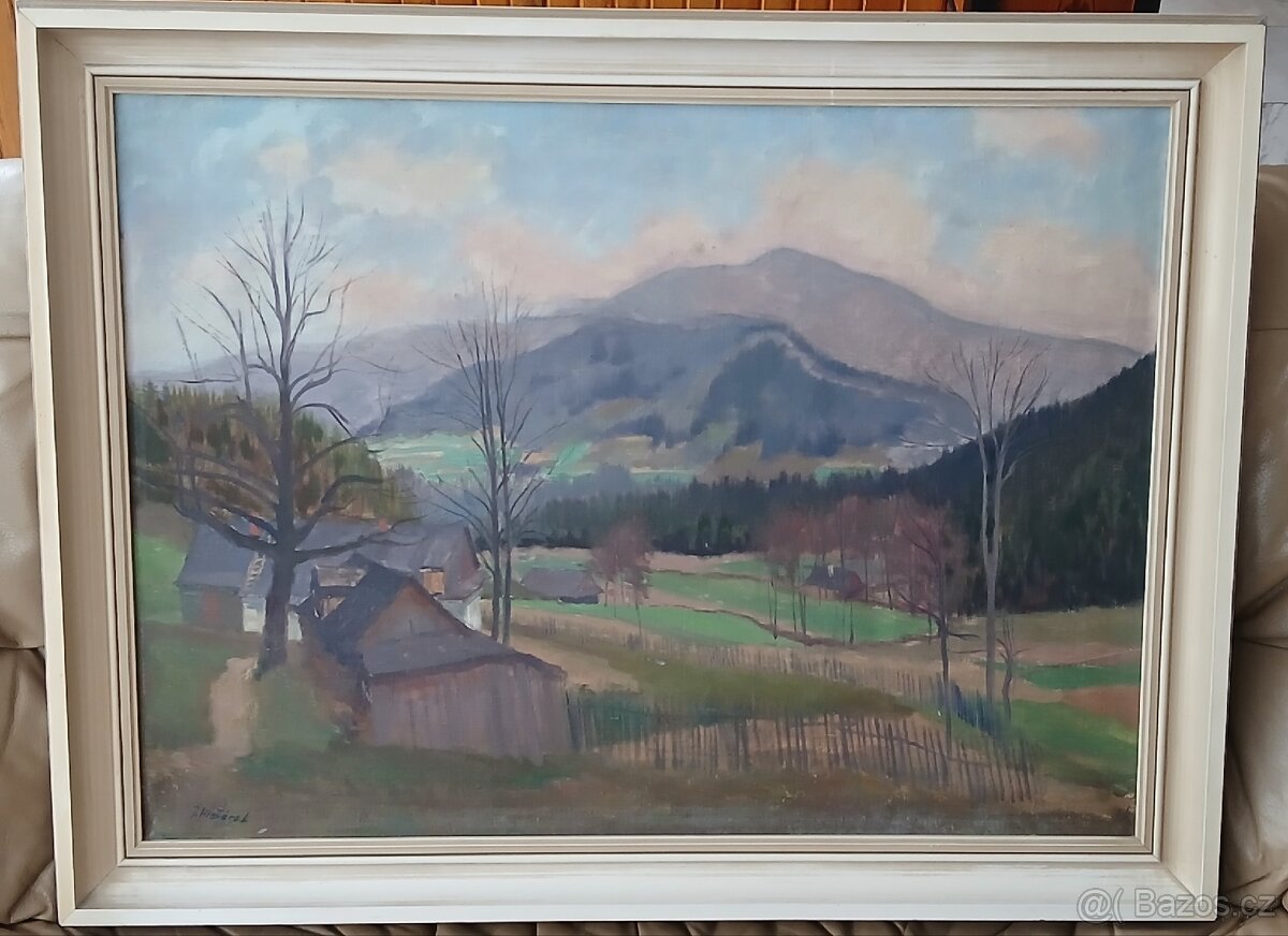 Jan Hrnčárek - Beskydy olej na plátně