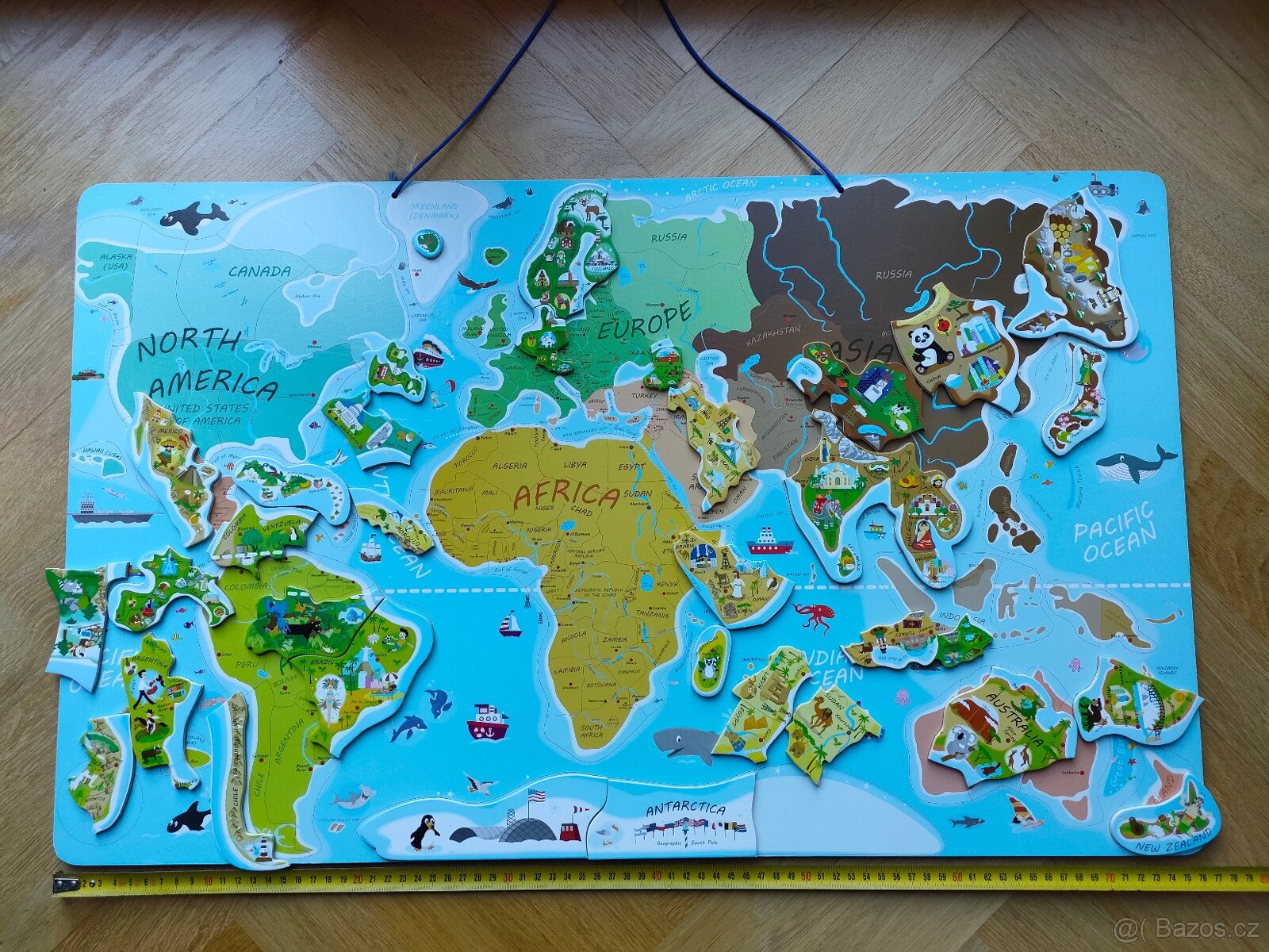 Dětská magnetická mapa/puzzle 2v1 Woody