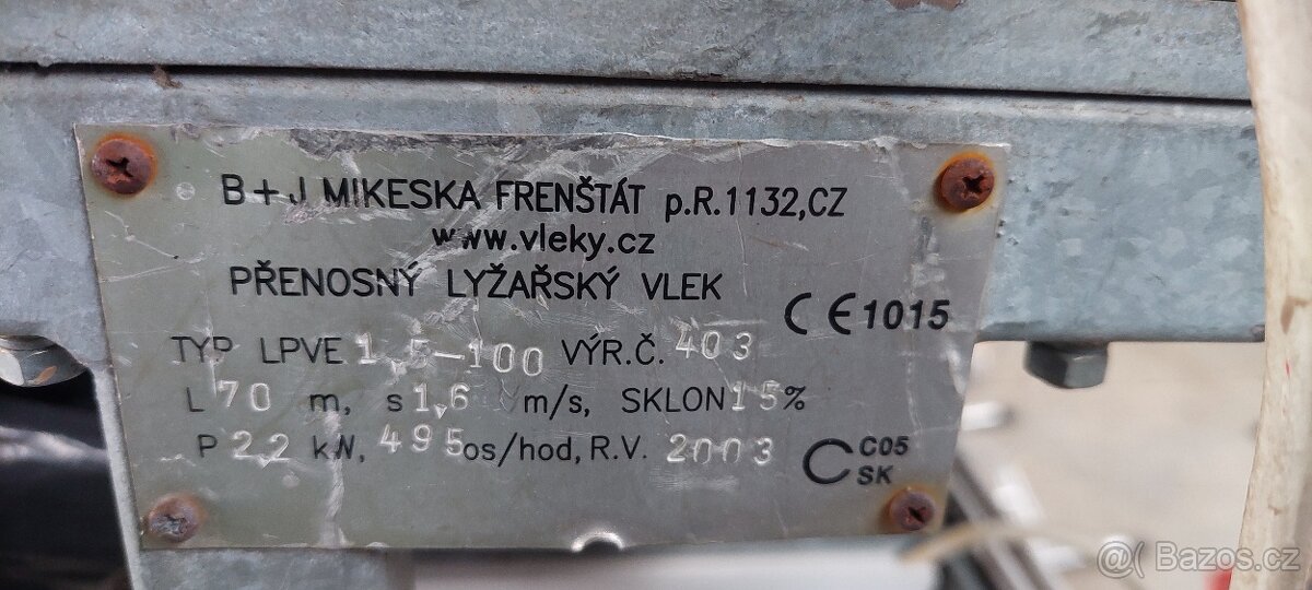 Lyžařský vlek LPVE 1.5-100