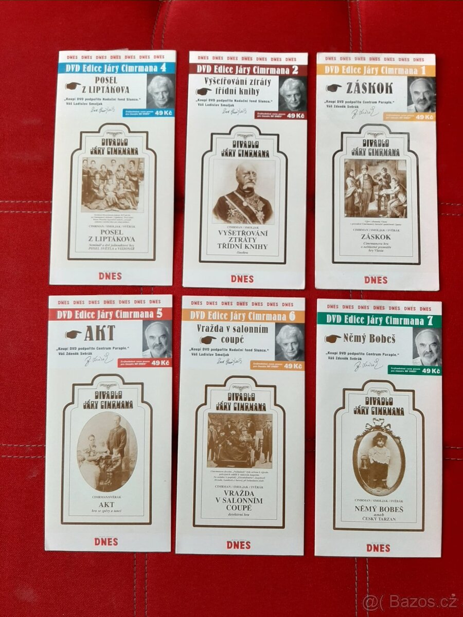 6 ks DVD edice Járy Cimrmana.