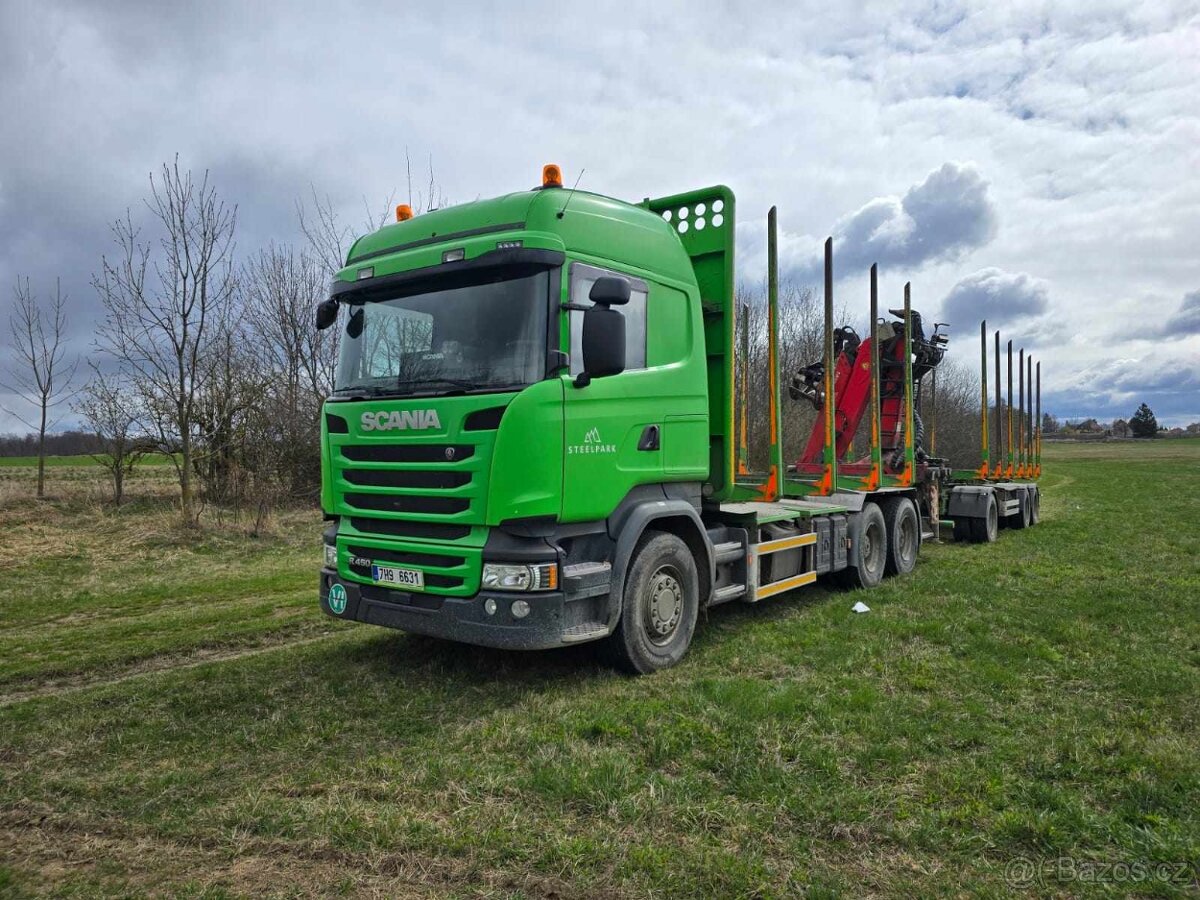 lesovůz SCANIA R 450 nástavba hořické strojírny