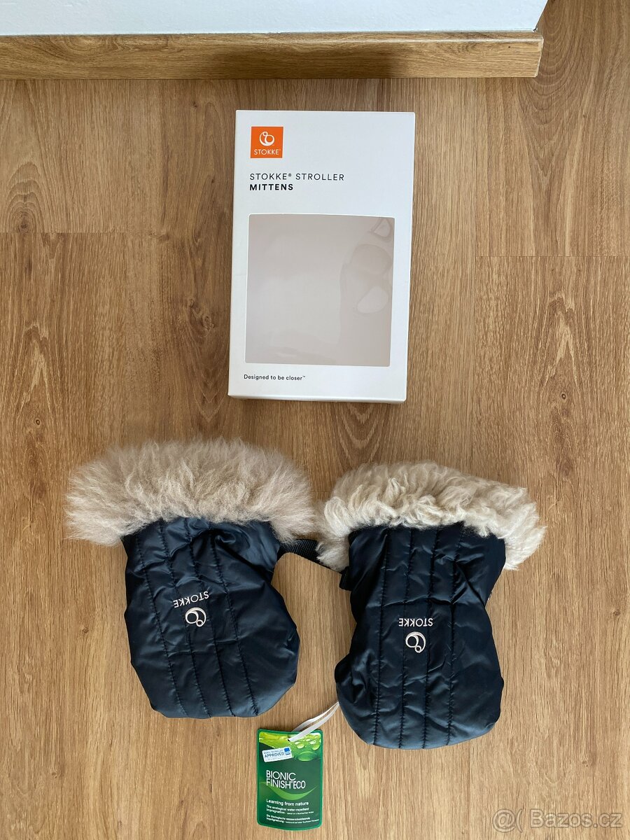 Stokke rukavice Onyx black na kočárek