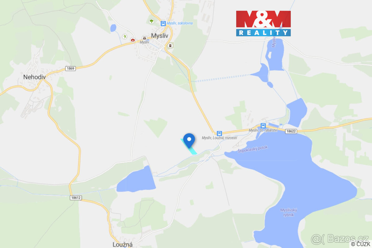 Prodej pole, 7612 m², Myslív