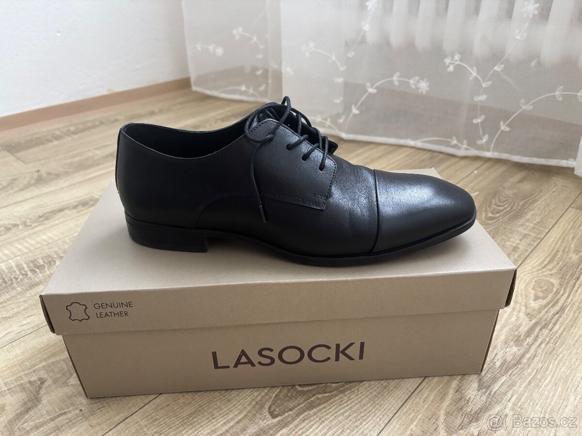 Panské kožené polobotky Lasocki