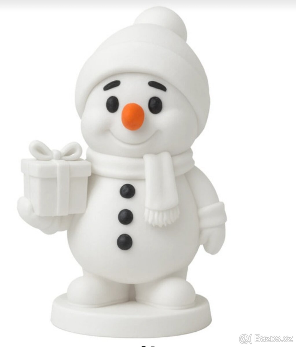 Roztomilý 3D tištěný SNĚHULÁK s dárečkem