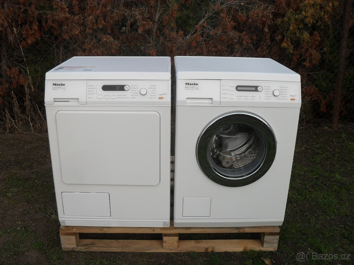 MIELE SET, PRAČKA+SUŠIČKA, 7+6KG, VOŠTINOVÝ BUBNY-7500HODIN