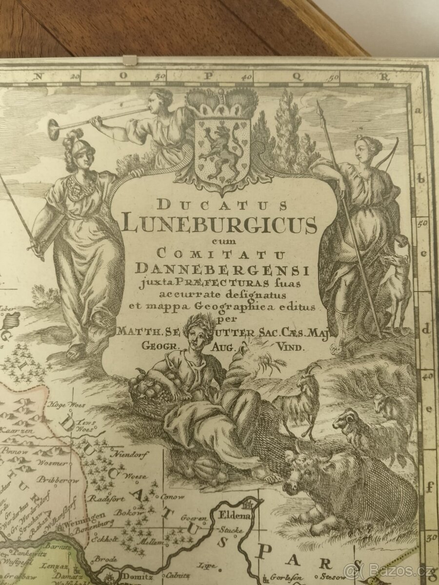 Antická mapa – Ducatus Luneburgicus (18. století)