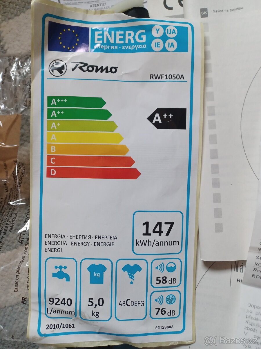 Nova pracka Romo A++ RWf105A