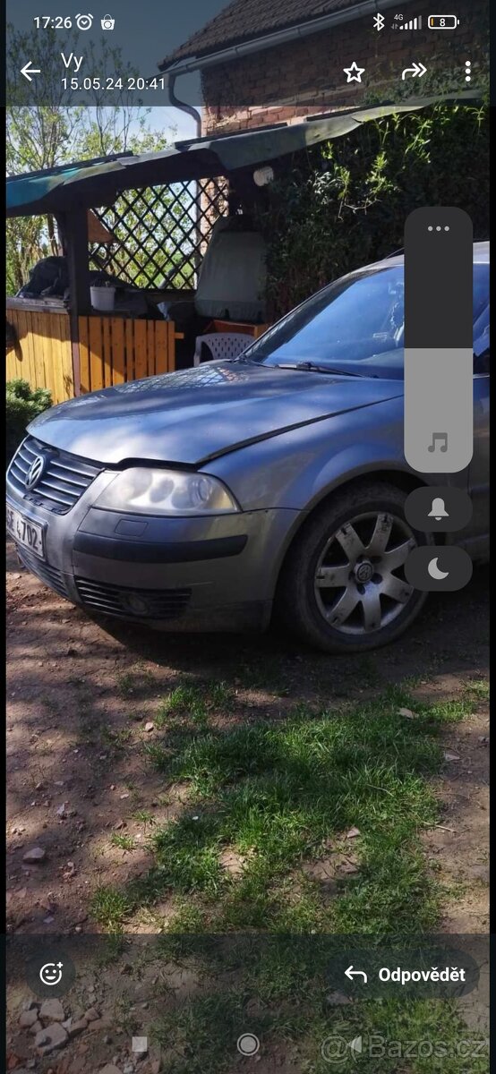 VW Passat b5.5 1.9 TDI 96 kw jako celek na díly