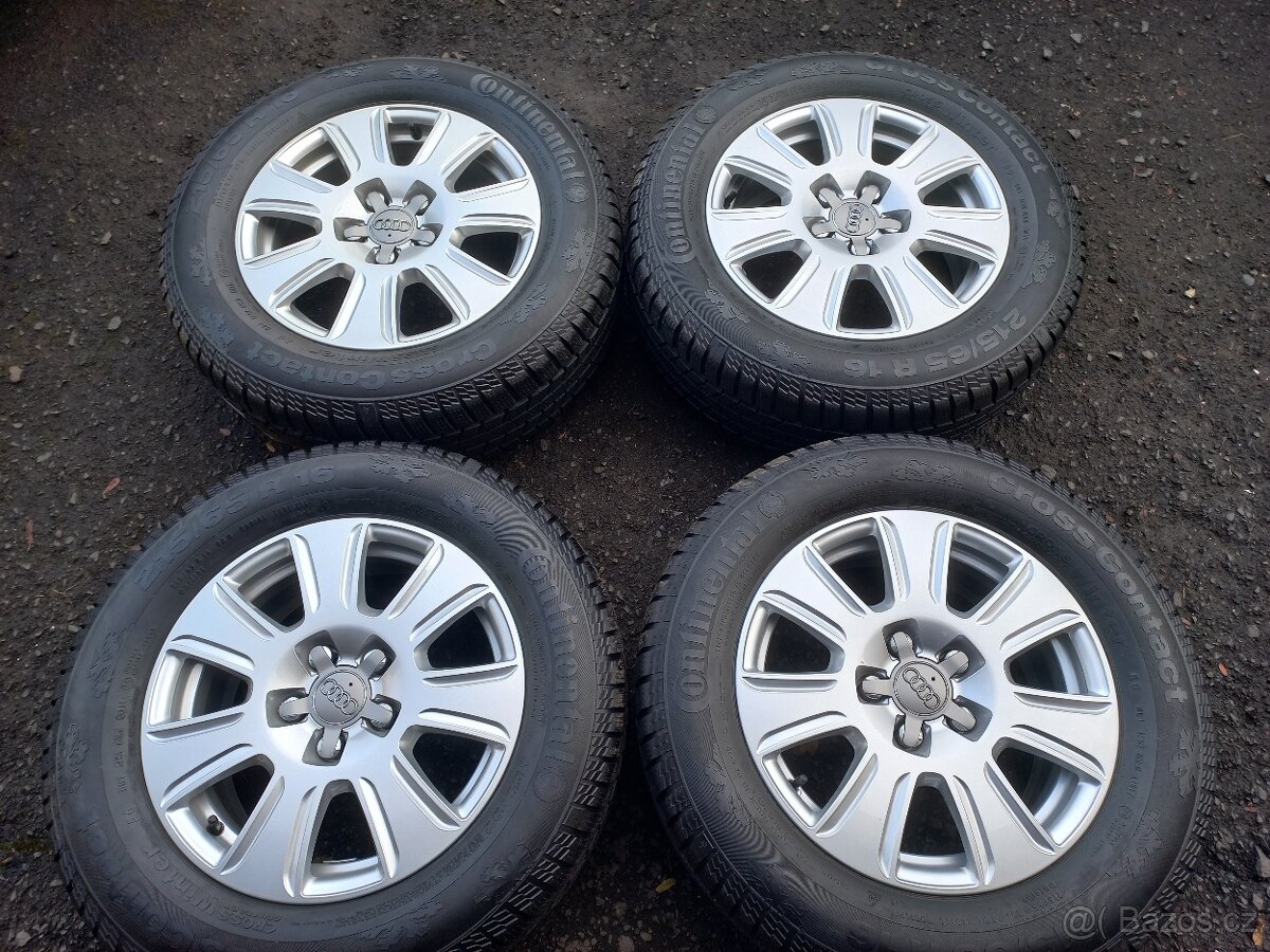 Prodám sadu Orig ALU kol Audi 215/65R16 zimní