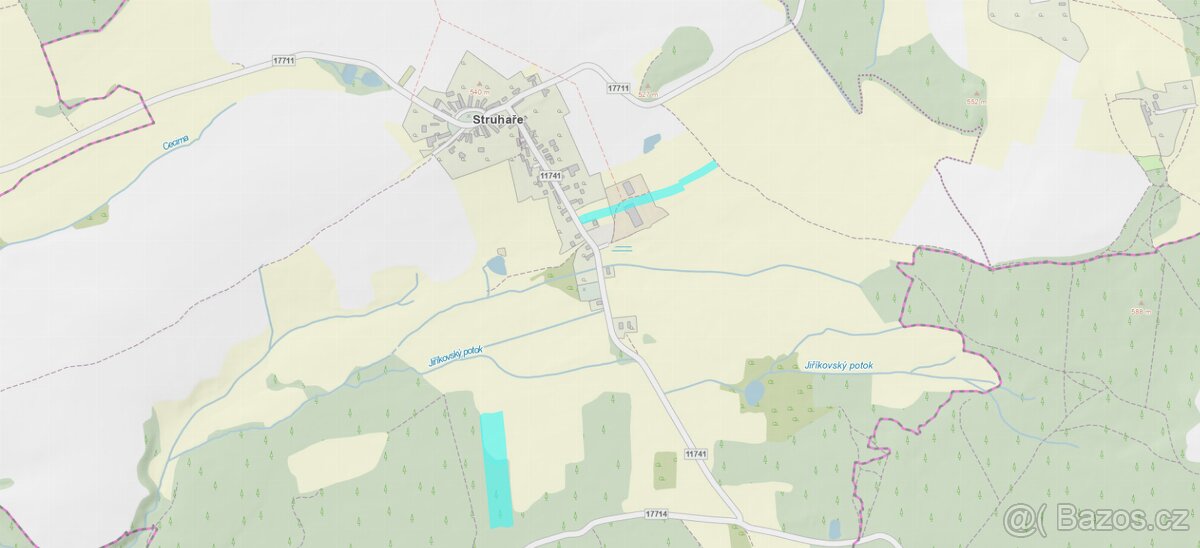 Prodám pozemky v katastrálním území Struhaře