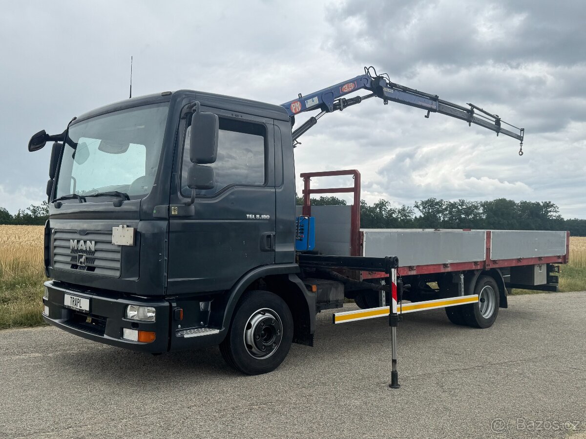 MAN TGL 8.180 valník s hydraulickou rukou